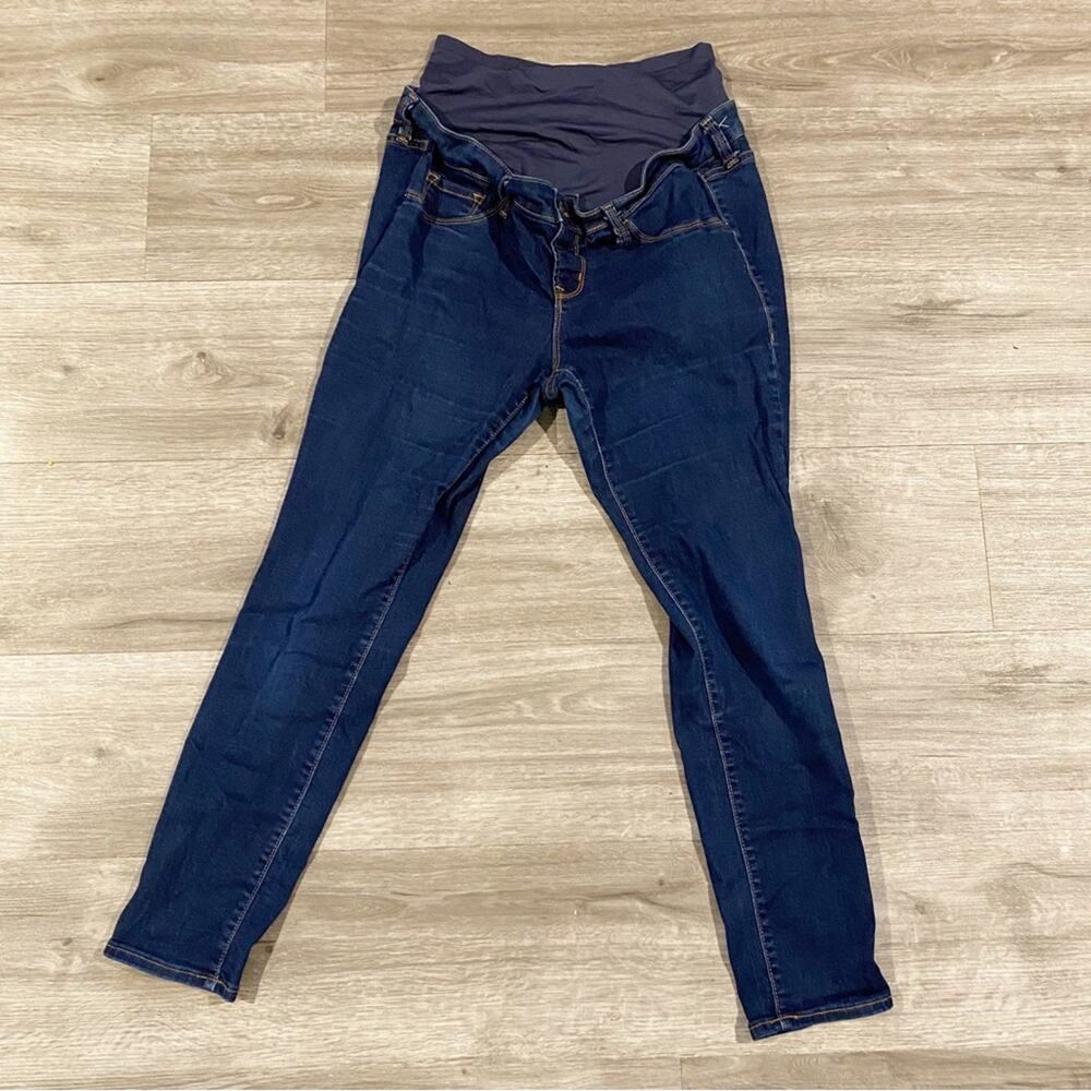 Old Navy Front Low Panel Super Skinny Rockstar Maternity  Blue Jeans 6